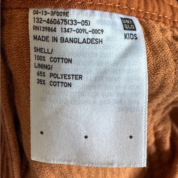 Uniqlo Kids Orange Corduroy Overalls - Picture 3 of 3